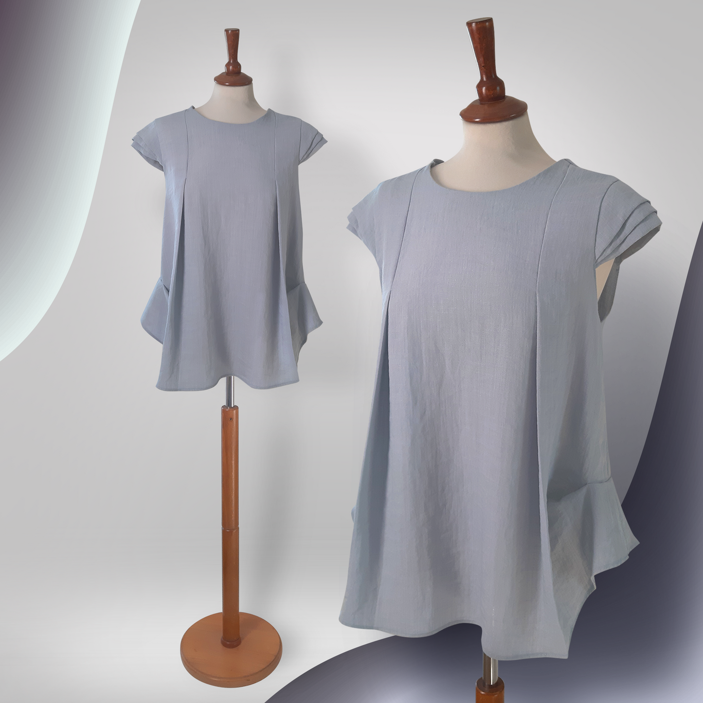 Linen Grey Top