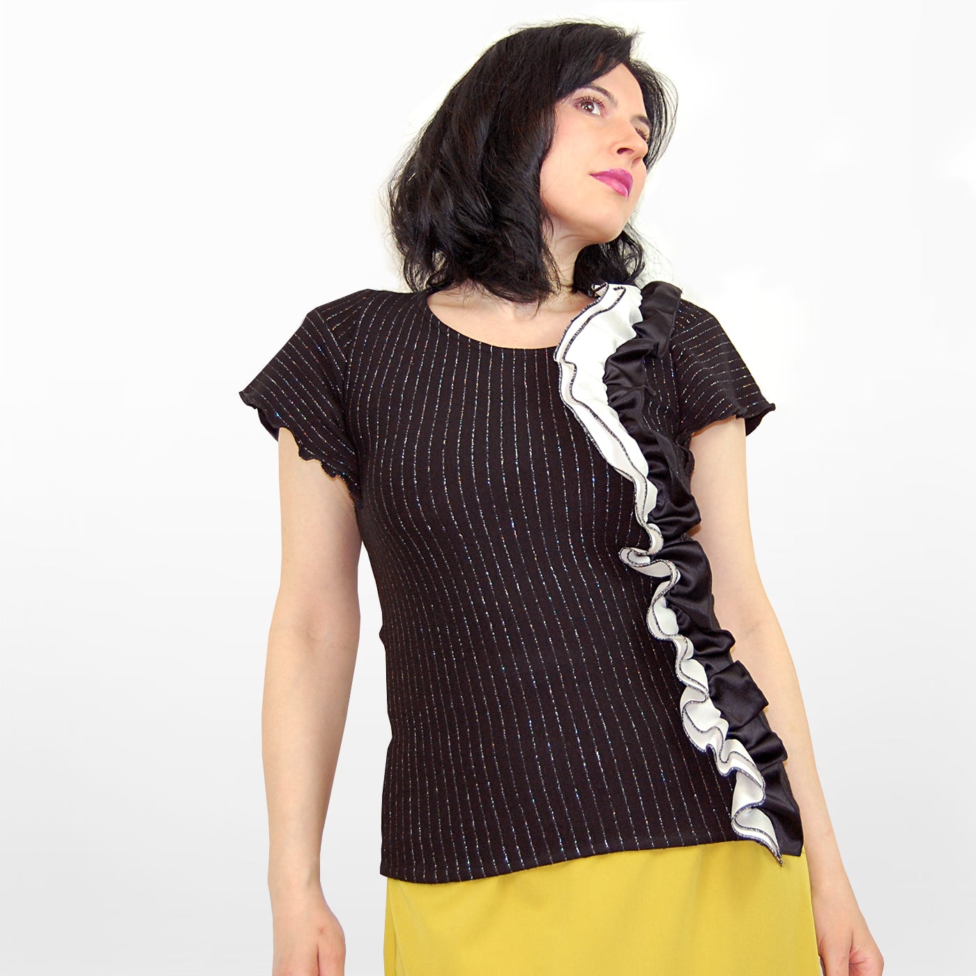 #RuffleBlack Top