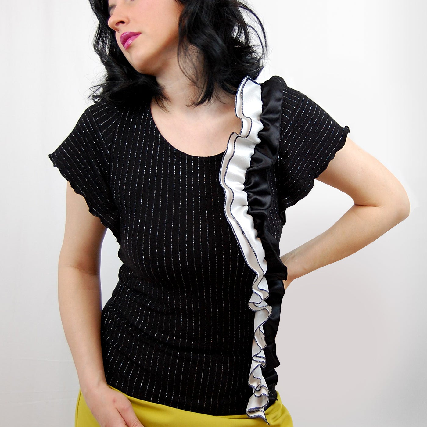 #RuffleBlack Top