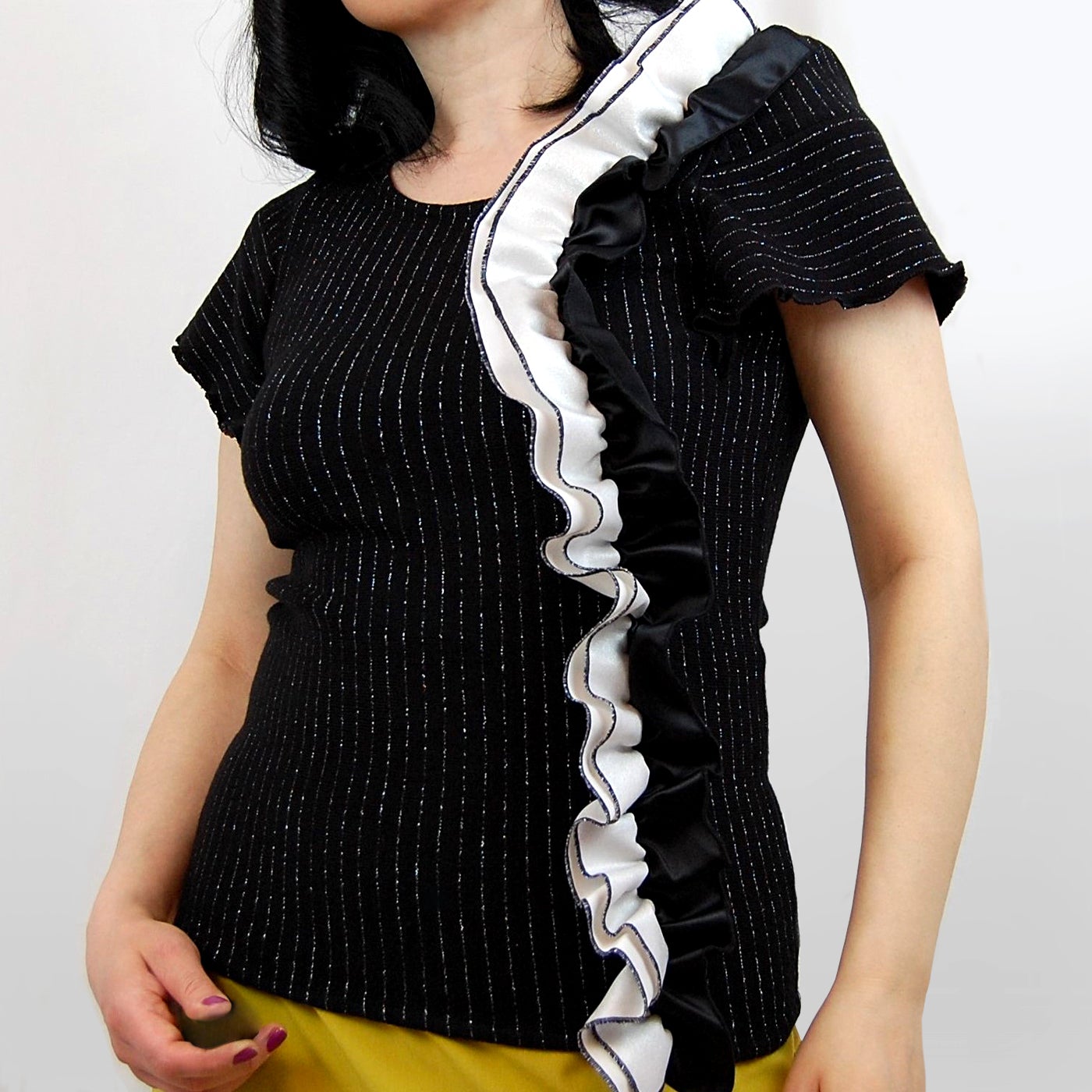 #RuffleBlack Top