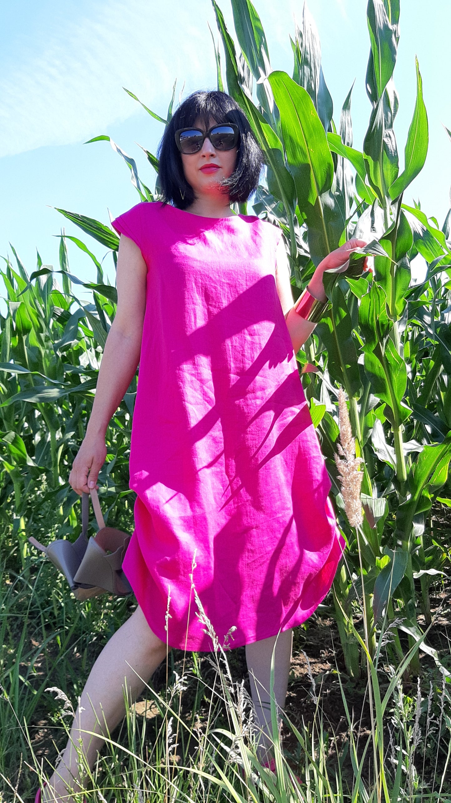 ALine Fucsia Dress