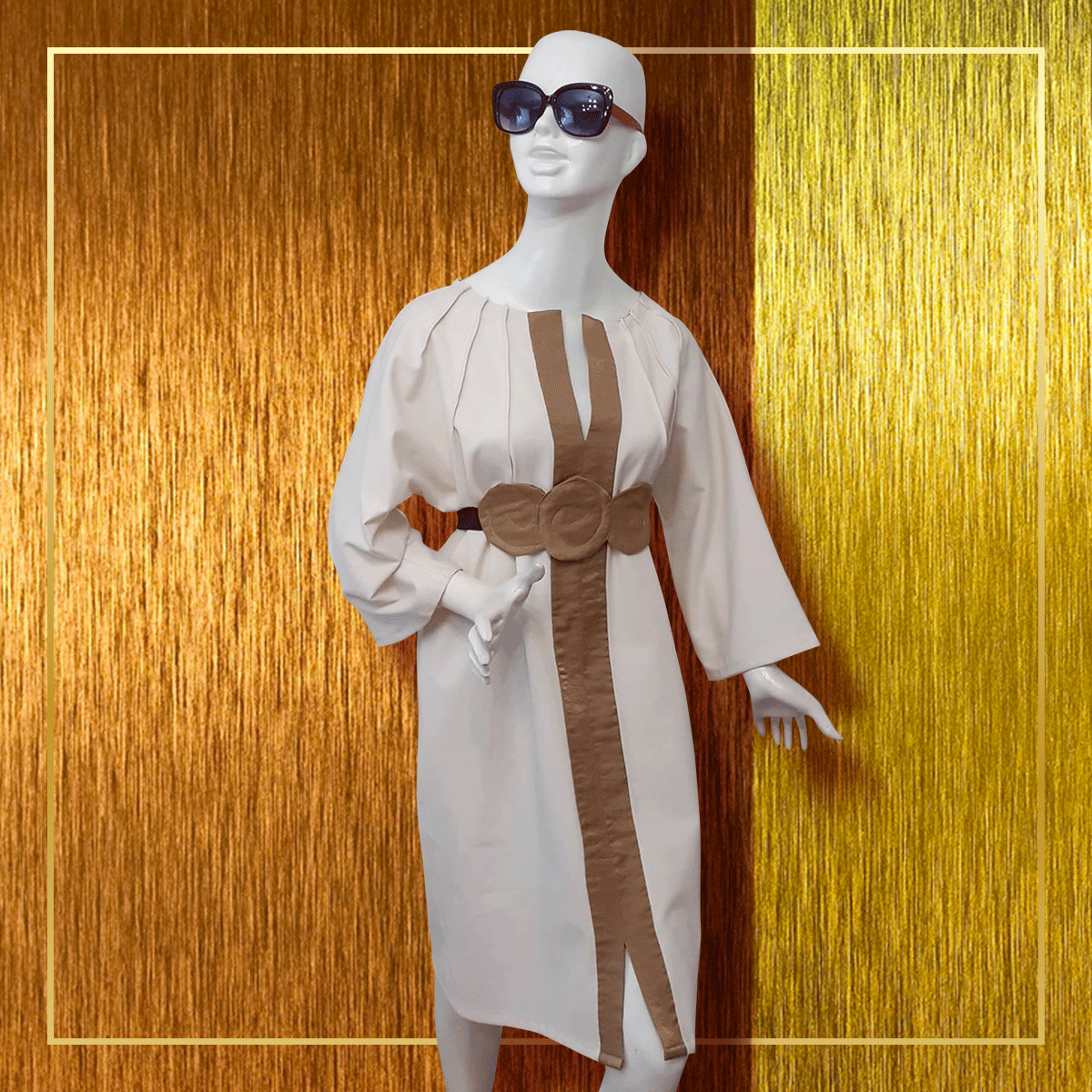 Beige Kimono Dress