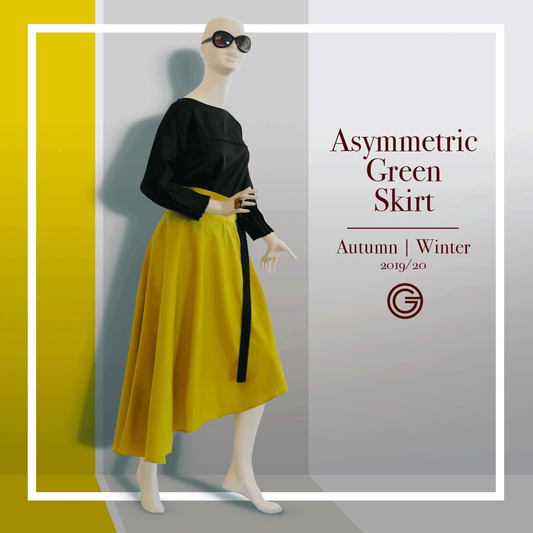 Asymmetric Green Skirt