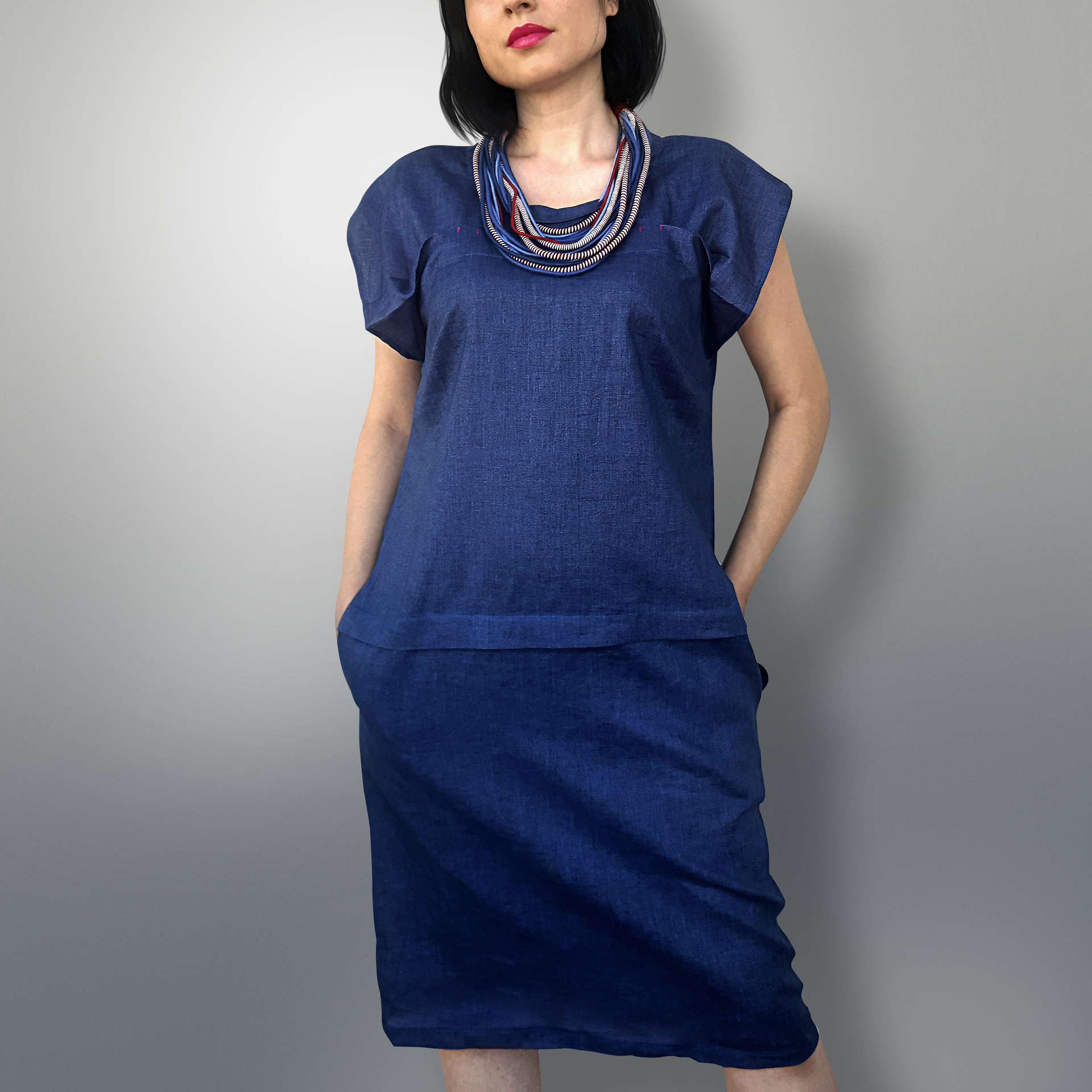 Denim clearance linen dress