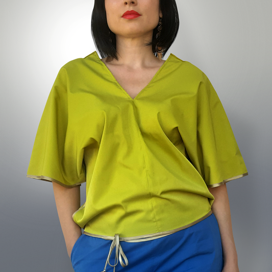 Kimono taffeta blouse