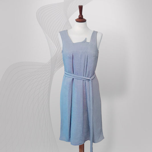 #Linen Grey Dress