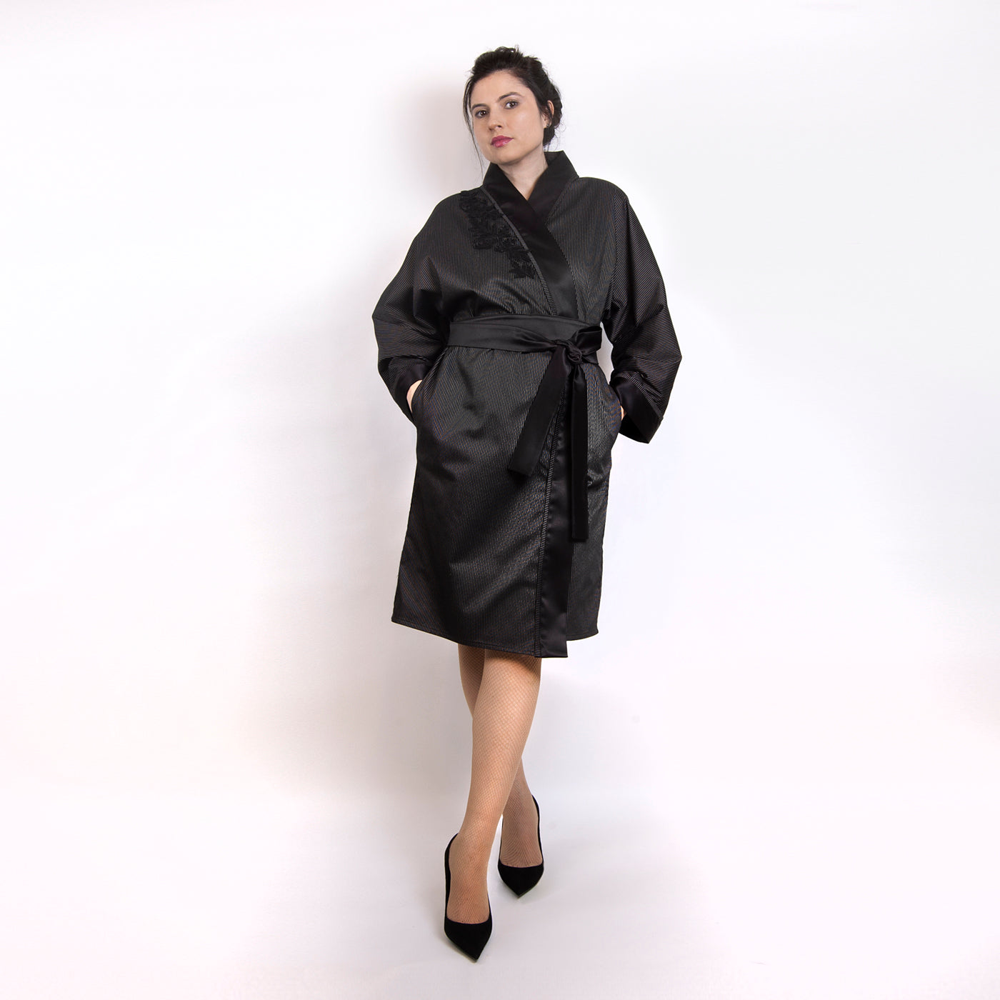 KIMONO - Black Cotton