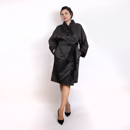 KIMONO - Black Cotton