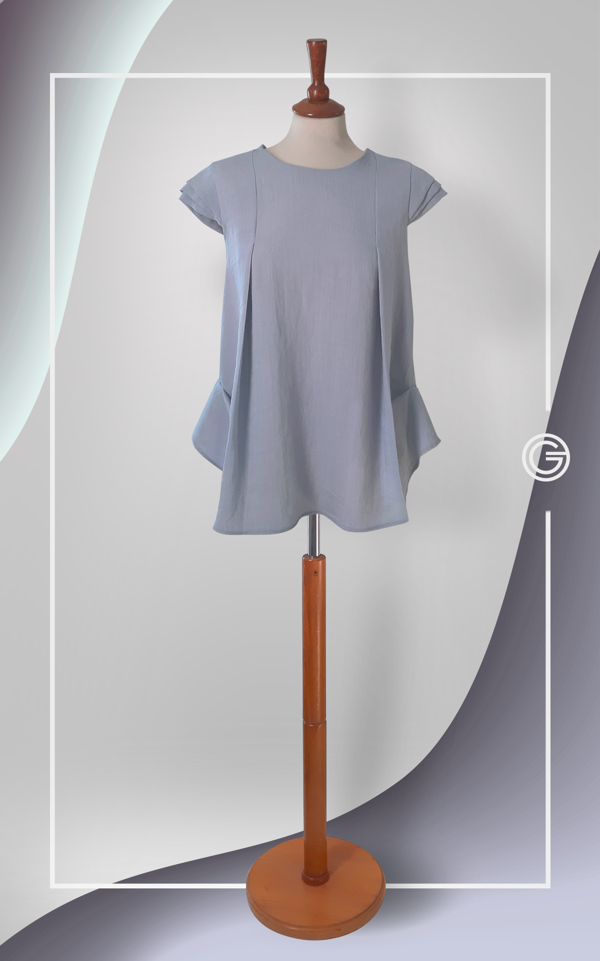 Leaves Grey Top