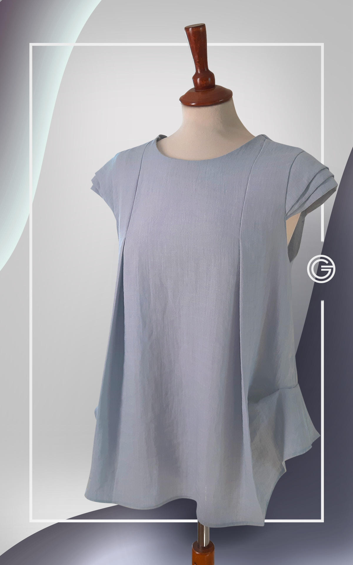 Leaves Grey Top