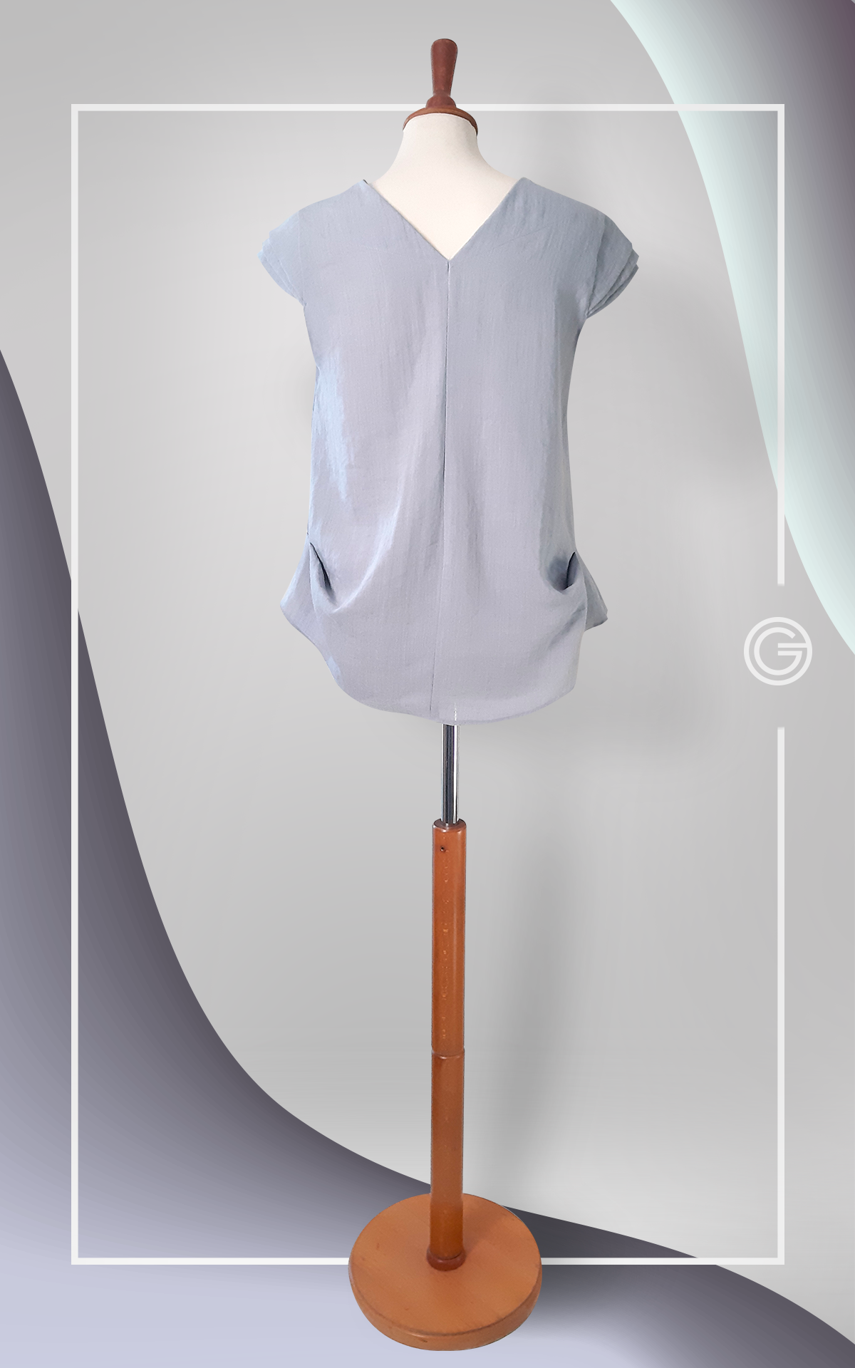 Leaves Grey Top