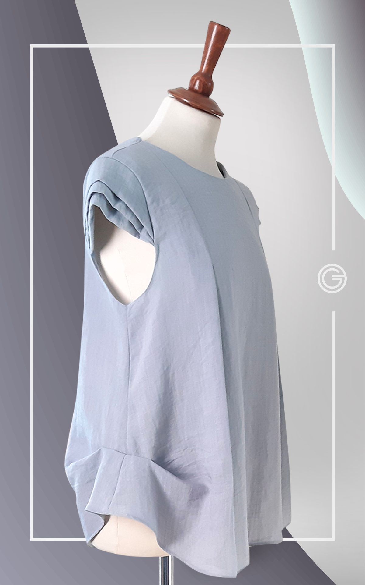 Leaves Grey Top