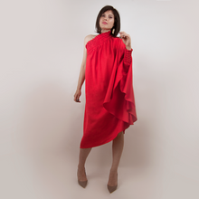 Load image into Gallery viewer, One shoulder Red dress // One Size
