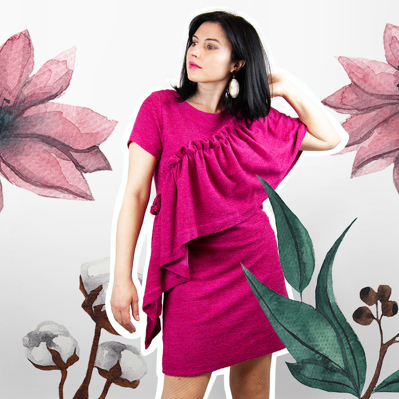 Fucsia Ruffle Dress