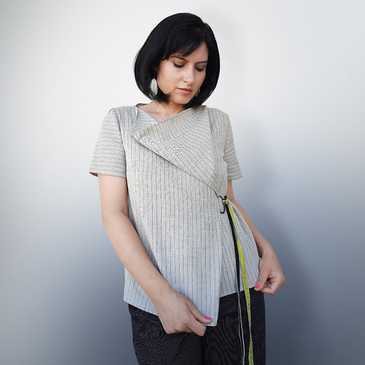 #Linen Beige Blouse