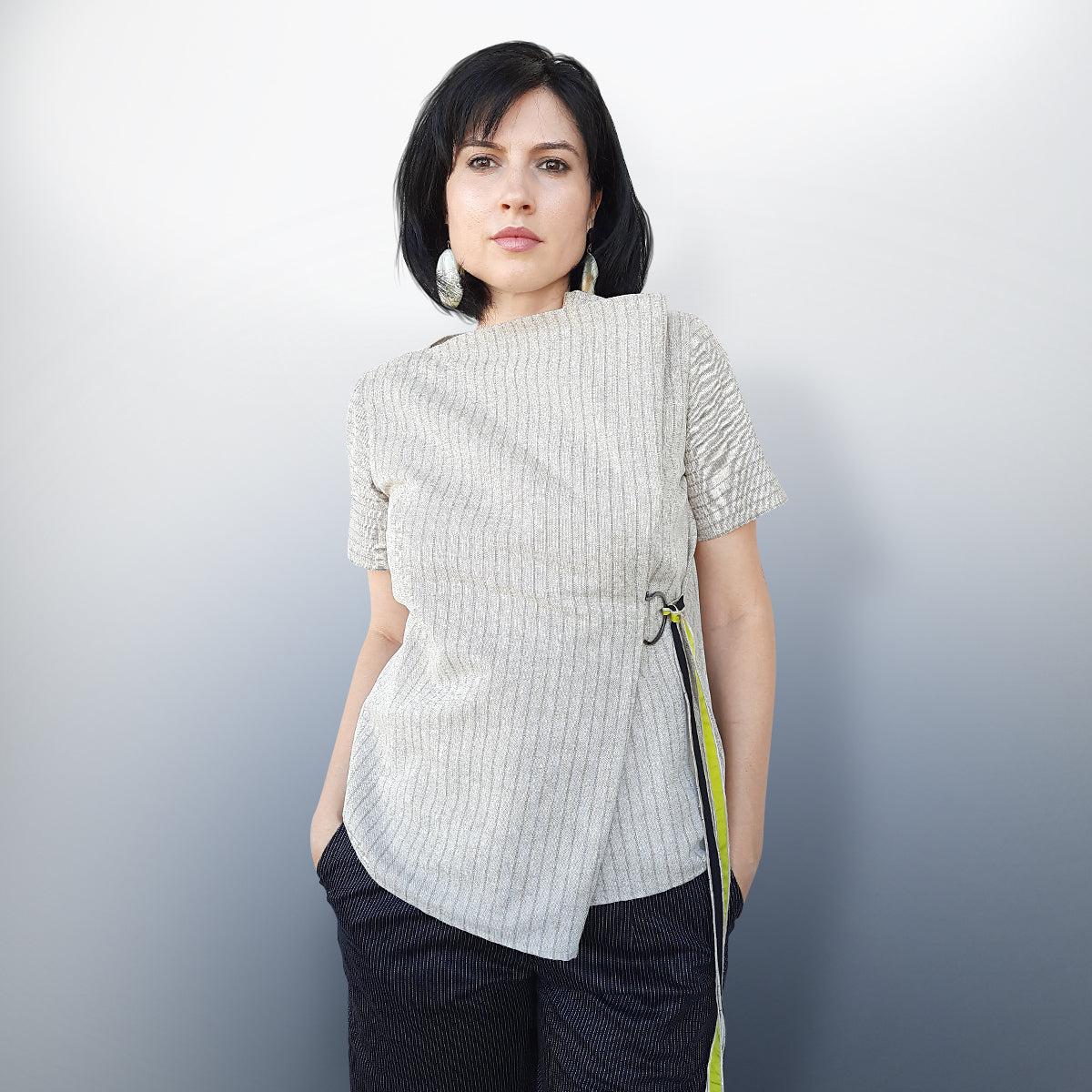 #Linen Beige Blouse
