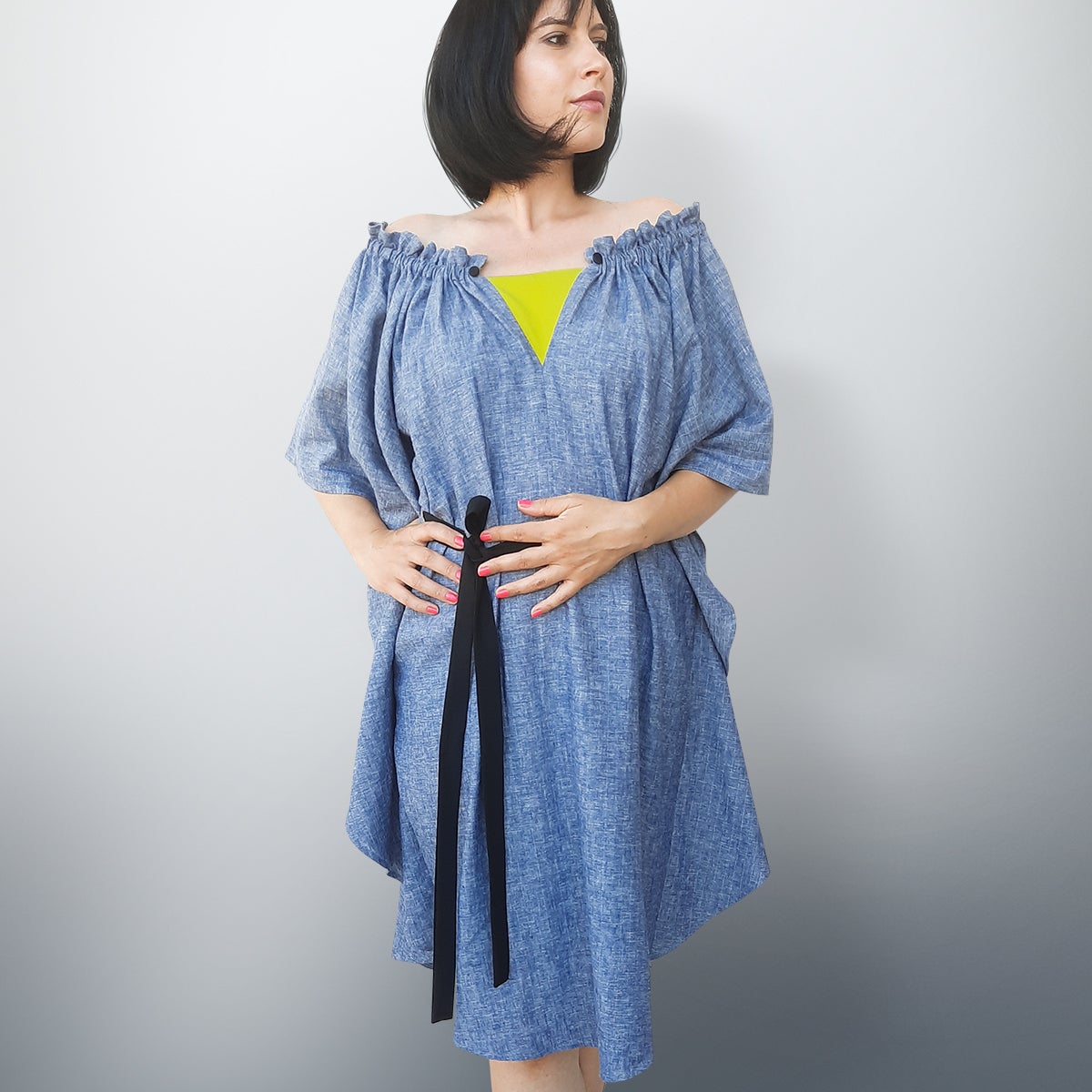 #Butterfly Blue Dress